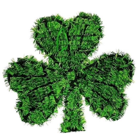 NWOT ST. PATRICK’S DAY Tinsel Clover Wall Door Decoration - Picture 2 of 2